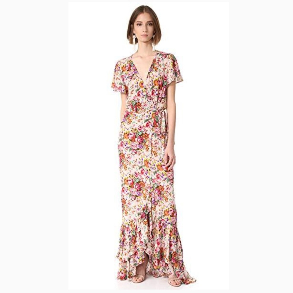 Auguste Beach House Frill Wrap Maxi Dress by Shop Bop